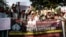 FILE - Journalists take part in a demonstration on the occasion of World Press Freedom Day in Lahore, Pakistan, May 3, 2024.