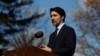Le Premier ministre du Canada, Justin Trudeau, lors d'une conférence de presse sur le coronavirus à Rideau Cottage, Ottawa, Ontario, Canada, 13 mars 2020. (Reuters/Blair Gable)