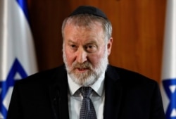 Israeli Attorney General Avichai Mandelblit announces his decision regarding indictment of Prime Minister Benjamin Netanyahu over alleged corruption, in Jerusalem Nov. 21, 2019.