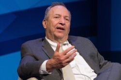 FILE - Former U.S. Treasury Secretary Larry Summers speaks in Washington, April 16, 2015.
