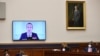 Top: Facebook CEO Mark Zuckerberg (R), Amazon CEO Jeff Bezos (2nd R), bottom: Google CEO Sundar Pichai (L), Apple CEO Tim Cook (2nd L) are sworn in remotely during a House Judiciary subcommittee hearing on Capitol Hill, July 29, 2020, in Washington.