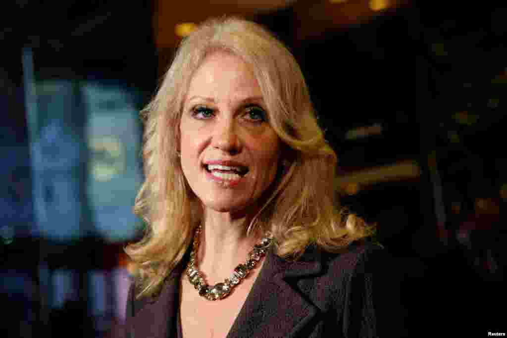 Campaign manager Kellyanne Conway, who helped bring about a more disciplined approach to the candidate, has been named senior adviser of the transition team.