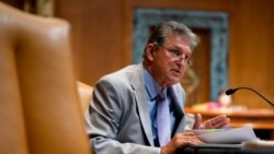 Sen. Joe Manchin, D-W.Va., speaks during a Senate Appropriations Subcommittee on Commerce, Justice, Science, and Related Agencies hearing, on Capitol Hill in Washington, June 9, 2021.
