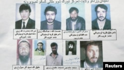An undated handout photo shows nine civilians allegedly detained at a military outpost in Wardak by U.S. special forces and Afghans identified as translators. 