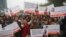 People protest demanding the release of Manzoor Pashteen, young firebrand leader of a human rights movement, in Lahore, Pakistan, Jan. 28, 2020.