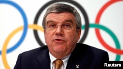 International Olympic Committee President Thomas Bach attends a news conference at the IOC headquarters in Lausanne, Switzerland, Dec. 10, 2013. 