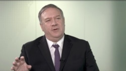 FILE - Former U.S. Secretary of State Mike Pompeo speaks to VOA Persian in Washington on May 17, 2021. (Screen grab)