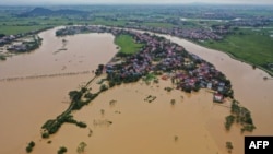 Hình ảnh lũ lụt ở Thái Nguyên do hậu quả của cơn bão Yagi.