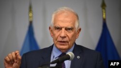 Високий представник ЄС із закордонних справ Жозеп Боррель у Нью-Йорку. 23 вересня 2024 р. (Фото ANGELA WEISS / AFP)
