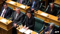 Perdana Menteri Selandia Baru Jacinda Ardern dalam sidang parlemen di Wellington, 19 Maret 2019. (Foto: dok). 