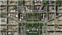 The White House and surrounding areas