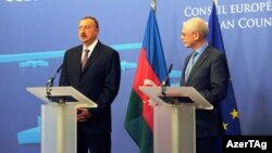 Prezident İlham Əliyev və Avropa İttifaqı Şurasının prezidenti Herman Van Rompuyun 
