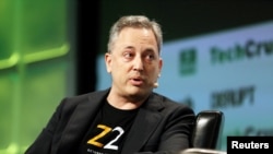 2016年9月13日，Zenefits公司首席执行官大卫·萨克斯（David Sacks）在美国加利福尼亚州旧金山的一个科技活动上发言。