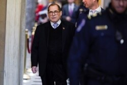 FILE - House Judiciary Committee Chairman Jerrold Nadler walks on Capitol Hill in Washington, Jan. 21, 2020.
