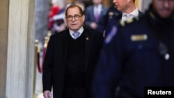 House impeachment manager Judiciary Committee Chairman Jerry Nadler (D-NY) arrives for opening arguments of the impeachment trial of U.S. President Donald Trump on Capitol Hill in Washington, Jan. 21, 2020.