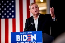 FILE - Former United States Secretary of Agriculture Tom Vilsack speaks at a campaign stop for Democratic presidential candidate former Vice President Joe Biden, in Burlington, Iowa, Jan. 31, 2020.