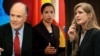 From left: Tom Donilon, Susan Rice, Samantha Power
