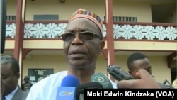 Governor Deben Tchoffo visited the Presbyterian school where 80 students and their principal were kidnapped in Bafut, near Bamenda, Cameroon, Nov. 5, 2018.