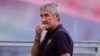Quique Setien lors de l&#39;entra&#238;nement du FC Barcelone &#224; Lisbonne, Portugal, le 13 ao&#251;t 2020. (Photo by Manu FERNANDEZ / various sources / AFP)