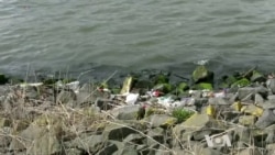 Bubble Barrier Stopping Plastic Trash in River Streams