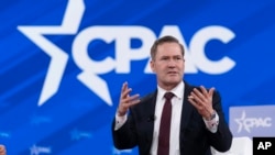কনজারভেটিভ পলিটিকাল অ্যাকশন সম্মেলনে বক্তব্য রাখছেন হোয়াইট হাউসের জাতয়ি নিরাপত্তা উপদেষ্টা মাইক ওয়াল্টজ। অক্সোন হিল, ম্য়ারিল্যান্ড , ২১ ফেব্রুয়ারি ২০২৫।