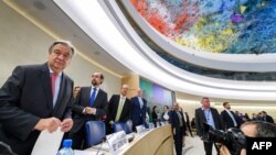 BMT Bosh kotibi Antonio Guterres Inson huquqlari kengashida, Jeneva, 27-fevral, 2017