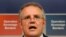 Bộ trưởng Bộ Di trú Australia Scott Morrison nói chuyện tai một cuộc họp báo ở Sydney