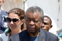 The Congolese government's Ebola response coordinator, Jean-Jacques Muyembe, visits a new Doctors Without Borders Ebola treatment center in Goma, Democratic Republic of Congo, Aug. 6, 2019. (Reuters)