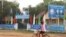 The Cambodian People’s Party office in Chantrey commune is in the same compound as the commune hall and police station, both of which are state buildings, Feb. 14, 2018. (Sun Narin/VOA Khmer)