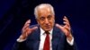 US envoy for peace in Afghanistan Zalmay Khalilzad speaks during a debate at Tolo TV channel in Kabul, Afghanistan, April 28, 2019. 