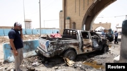 Motar da dan kunar bakin wake ya tarwatsa da bam yau Laraba a kasar Iraqi