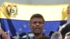 FILE - Venezuelan opposition leader Leopoldo Lopez speaks during a news conference outside the Spanish ambassador's residence, in Caracas, Venezuela, May 2, 2019. 
