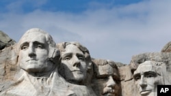 FILE - This March 22, 2019, photo shows Mount Rushmore in Keystone, S.D. 