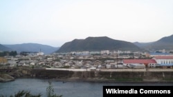 The North Korean city of Hyesan, near the border with China, is seen in this Sept. 18, 2013 photo uploaded to Wikimedia Commons.