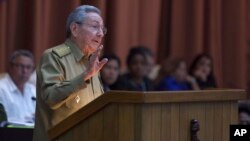 FILE - Cuba's President Raul Castro addresses the National Assembly in Havana, Cuba, Dec. 27, 2016.