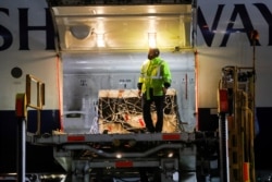 Arrival of the first batch of Russia's Sputnik V coronavirus disease (COVID-19) vaccine, in Mexico City, Feb. 23, 2021.