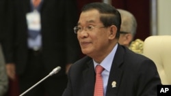 Cambodian Prime Minister Hun Sen (2012 file photo)