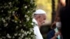 FILE - Pope Francis arrives to lead Holy Rosary prayer in Vatican gardens to end the month of May, at the Vatican, May 31, 2021.