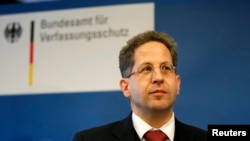 FILE - President of Germany's intelligence agency Verfassungsschutz Hans-Georg Maassen, Feb. 4, 2014. He says he wouldn't trust Facebook with his data.