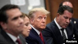 Former U.S. president Donald Trump appears in court in New York City