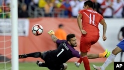 APTOPIX Copa America Centenario Brazil Peru Soccer