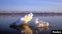 Sea ice floats within Arctic National Wildlife Refuge, Alaska, undated handout photo from U.S. Fish and Wildlife Service.