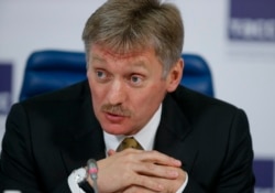 FILE - Russian President Vladimir Putin's press secretary Dmitry Peskova in Moscow, March 31, 2015.
