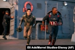 ภาพจากฉากหนึ่งใน Captain America: Brave New World ของค่ายมาร์เวล และนำแสดงโดย แอนโธนี แมกกี