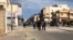 Locals examine a street recently hit by a bomb in Tripoli, Libya, March 27, 2020. (Courtesy of resident Mohammed Kikly)