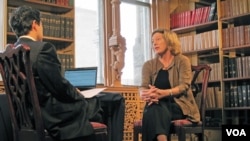 FILE - Former Ambassador Kathleen Stephens interviewed by VOA's Sungwon Baik, July 12, 2012.