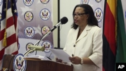 U.S. Ambassador to South Sudan Susan Page warns that democracy can be "easily lost." (File). 