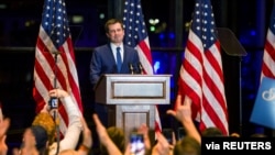 Democratic presidential candidate Pete Buttigieg announces his withdrawal from the race during an event in South Bend, Indiana, March 1, 2020. (Credit: Santiago Flores/South Bend Tribune via USA TODAY NETWORK)