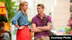 Greta Gerwig stars as Lola, with Joel Kinnaman as Luke, her reluctant fiancé, in 'Lola Versus.' (Myles Aronowitz)
