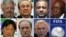 A combination of file pictures made on May 27, 2015 shows Fifa officials (LtoR, from upper row) Rafael Esquivel, Nicolas Leoz, Jeffrey Webb, Jack Warner, Eduardo Li, Eugenio Figueredo and Jose Maria Marin